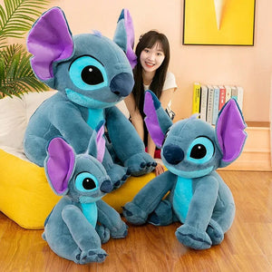Planet Gates Disney Stitch Plush Toys Dolls Anime Stitch Sitting Stitch 45/60cm Cartoon Stuffed Doll Children's Comforting Pillow Kids Gifts