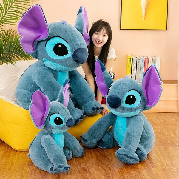 Planet Gates Disney Stitch Plush Toys Dolls Anime Stitch Sitting Stitch 45/60cm Cartoon Stuffed Doll Children's Comforting Pillow Kids Gifts