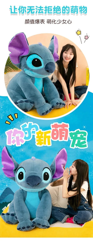 Planet Gates Disney Stitch Plush Toys Dolls Anime Stitch Sitting Stitch 45/60cm Cartoon Stuffed Doll Children's Comforting Pillow Kids Gifts