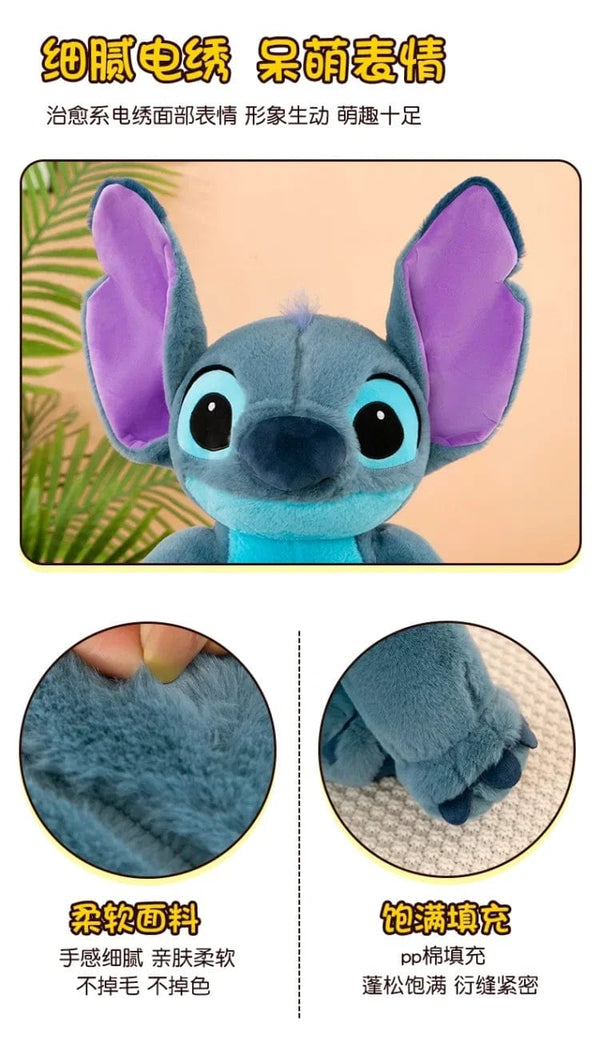 Planet Gates Disney Stitch Plush Toys Dolls Anime Stitch Sitting Stitch 45/60cm Cartoon Stuffed Doll Children's Comforting Pillow Kids Gifts