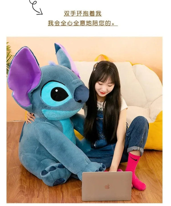 Planet Gates Disney Stitch Plush Toys Dolls Anime Stitch Sitting Stitch 45/60cm Cartoon Stuffed Doll Children's Comforting Pillow Kids Gifts