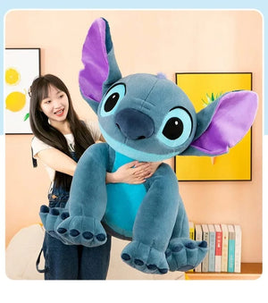 Planet Gates Disney Stitch Plush Toys Dolls Anime Stitch Sitting Stitch 45/60cm Cartoon Stuffed Doll Children's Comforting Pillow Kids Gifts