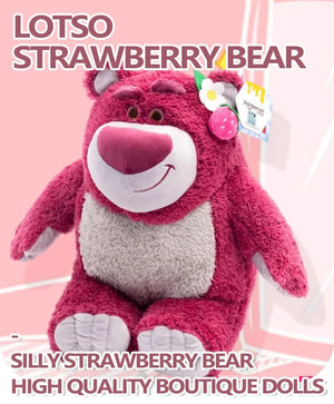 Planet Gates Disney Toy Story 4 Lotso Kawaii Strawberry Bear Stuffed Toys Cartoon&Cute The Bear Plush Dolls Birthday Gift For Kids Girlfriend