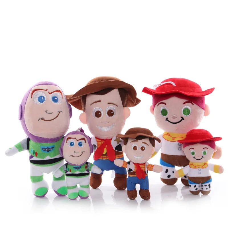 Planet Gates Disney Toy Story 4 Woody Jessie Buzz Lightyear Plush Toy Cartoon Anime Stuffed Woody Dolls Keychain Bag Pendant Kids Xmas Gifts