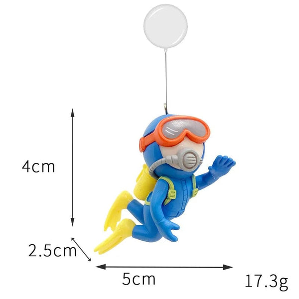 Planet Gates Diver / CHINA Suspended Aquarium Decorate Caerie Ornament Fish Tank Cartoon Sorceress Adornment Fishbowl Accessories Fish Farming Supplies