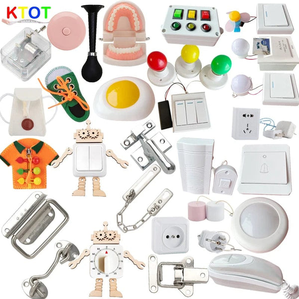 Planet Gates DIY Busy Board Accessories Montessori Education Wooden Toy Cognitive Training Infant Early Education Skills Learning Wooden Game