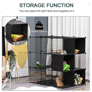 Planet Gates DIY  Dog Fences Animal Cat Crate Cave Pet Playpen Multi-functional Sleeping Playing Kennel Rabbits Guinea Pig Cage Dog House