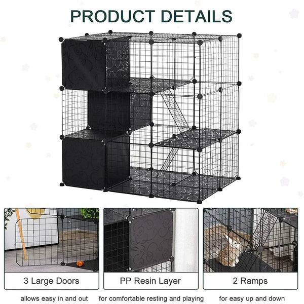 Planet Gates DIY  Dog Fences Animal Cat Crate Cave Pet Playpen Multi-functional Sleeping Playing Kennel Rabbits Guinea Pig Cage Dog House