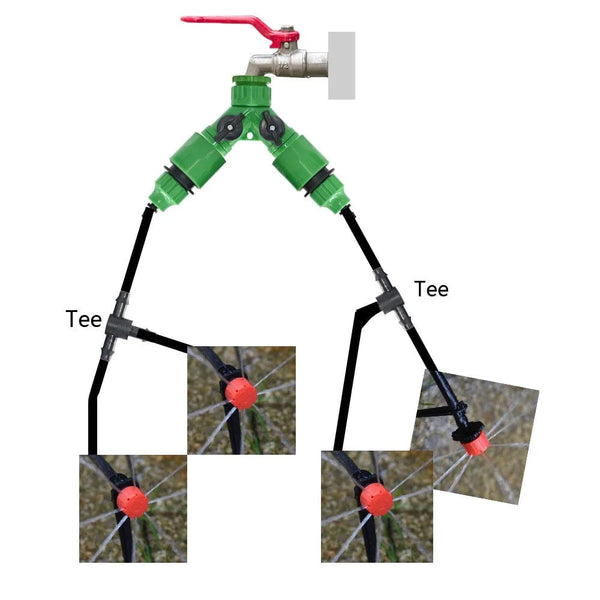 Planet Gates DIY Drip Irrigation System Automatic Watering Garden Hose Micro Drip Watering Kits with Adjustable Drippers Gardening Tool Kit