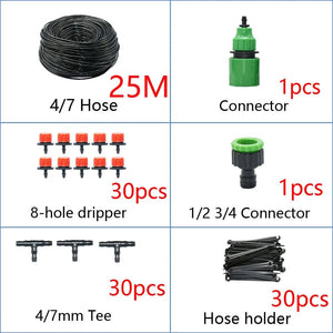 Planet Gates DIY Drip Irrigation System Automatic Watering Garden Hose Micro Drip Watering Kits with Adjustable Drippers Gardening Tool Kit