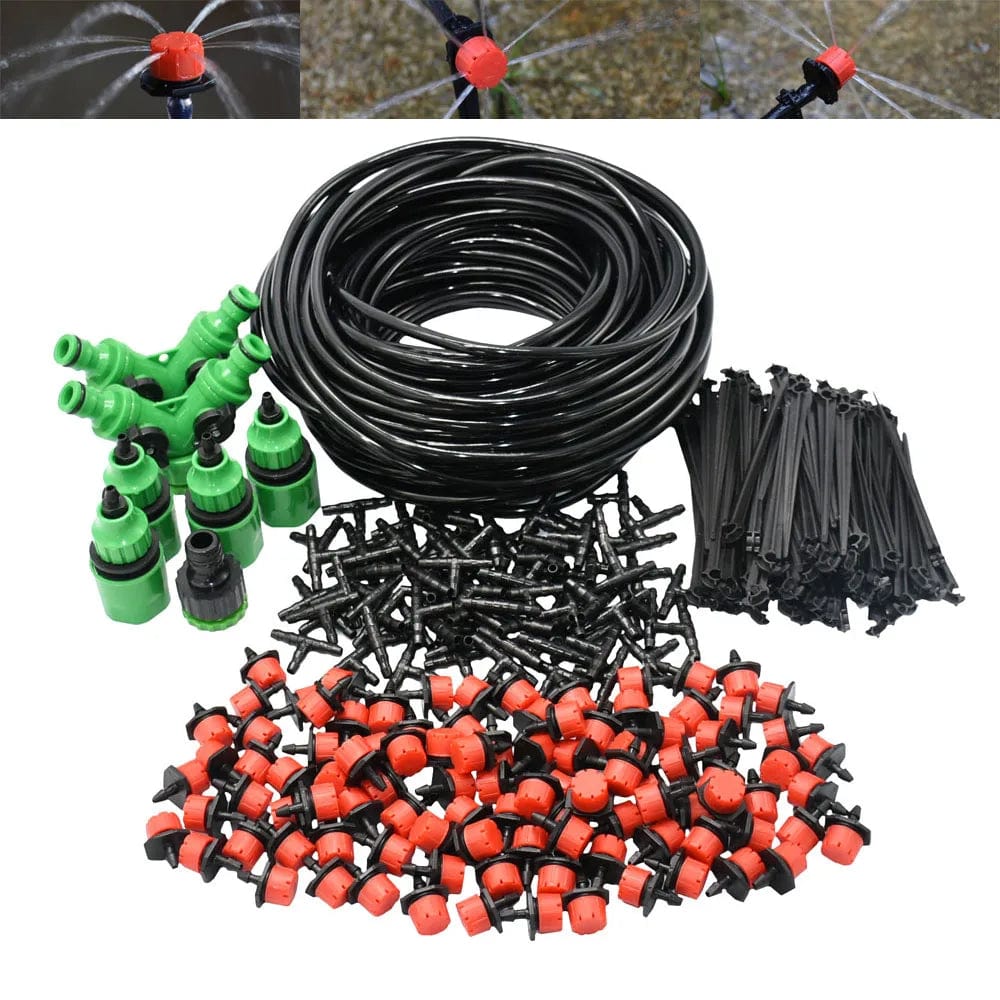 Planet Gates DIY Drip Irrigation System Automatic Watering Garden Hose Micro Drip Watering Kits with Adjustable Drippers Gardening Tool Kit