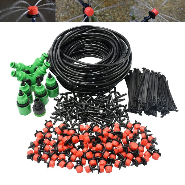 Planet Gates DIY Drip Irrigation System Automatic Watering Garden Hose Micro Drip Watering Kits with Adjustable Drippers Gardening Tool Kit