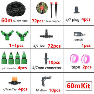 Planet Gates DIY Drip Irrigation System Automatic Watering Kit Irrigation Timer Garden Hose Adjustable Dripper Garden Tool Set