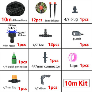 Planet Gates DIY Drip Irrigation System Automatic Watering Kit Irrigation Timer Garden Hose Adjustable Dripper Garden Tool Set