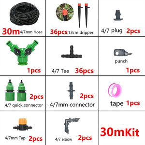 Planet Gates DIY Drip Irrigation System Automatic Watering Kit Irrigation Timer Garden Hose Adjustable Dripper Garden Tool Set