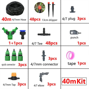 Planet Gates DIY Drip Irrigation System Automatic Watering Kit Irrigation Timer Garden Hose Adjustable Dripper Garden Tool Set