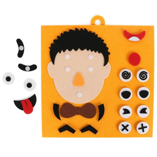 Planet Gates DIY Emotion Change Puzzle Toys Creative Facial Expression Kids Learning Educational Toys For Children Funny Set Fun Gift