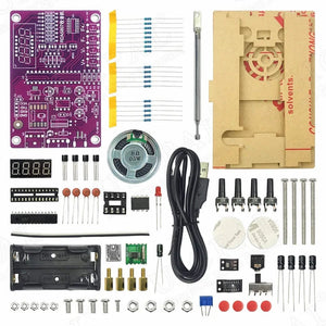 Planet Gates DIY FM Radio Electronic Kit Adjustable Frequency 87-108MHz Digital Display DIY Soldering Project Practice Solder RDA5807S