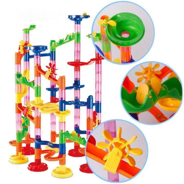 Planet Gates DIY Maze Balls Track Building Blocks Toys For Children Construction Marble Race Run Pipeline Block Educational Toy Game