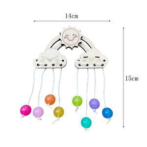 Planet Gates DIY Montessori Busy Board Wooden Accessories Hand Pulled Wheel Gear Drum Car Board Castle Early Educational Toy For Childre Gift