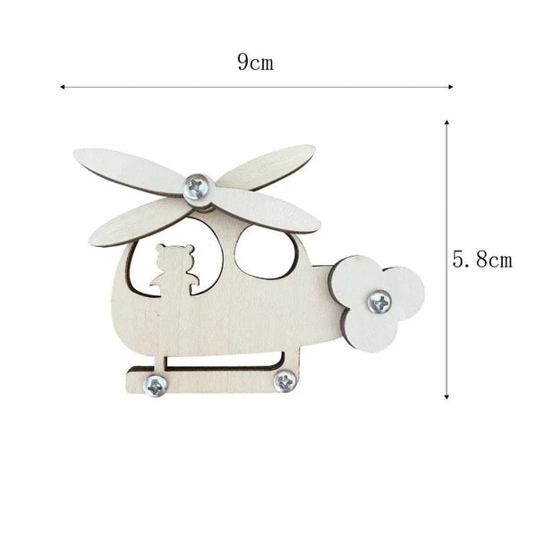 Planet Gates DIY Montessori Busy Board Wooden Accessories Hand Pulled Wheel Gear Drum Car Board Castle Early Educational Toy For Childre Gift
