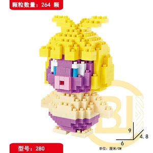 Planet Gates DIY Pokemon Blocks Small Cartoon Mini Building Block Pikachu Charizard Eevee Mewtwo Anime Assemble Action Model Dolls Toys