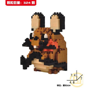 Planet Gates DIY Pokemon Blocks Small Cartoon Mini Building Block Pikachu Charizard Eevee Mewtwo Anime Assemble Action Model Dolls Toys