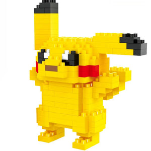 Planet Gates DIY Pokemon Blocks Small Cartoon Mini Building Block Pikachu Charizard Eevee Mewtwo Anime Assemble Action Model Dolls Toys