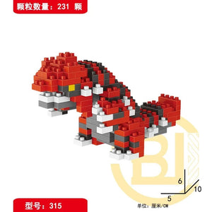 Planet Gates DIY Pokemon Blocks Small Cartoon Mini Building Block Pikachu Charizard Eevee Mewtwo Anime Assemble Action Model Dolls Toys