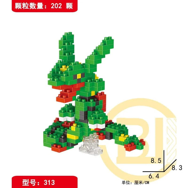 Planet Gates DIY Pokemon Blocks Small Cartoon Mini Building Block Pikachu Charizard Eevee Mewtwo Anime Assemble Action Model Dolls Toys