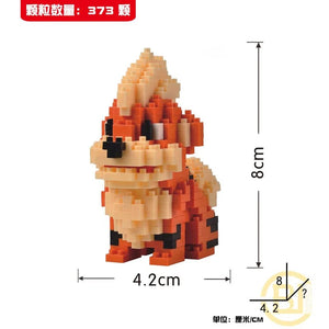 Planet Gates DIY Pokemon Blocks Small Cartoon Mini Building Block Pikachu Charizard Eevee Mewtwo Anime Assemble Action Model Dolls Toys