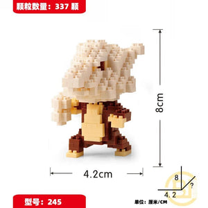 Planet Gates DIY Pokemon Blocks Small Cartoon Mini Building Block Pikachu Charizard Eevee Mewtwo Anime Assemble Action Model Dolls Toys