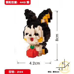 Planet Gates DIY Pokemon Blocks Small Cartoon Mini Building Block Pikachu Charizard Eevee Mewtwo Anime Assemble Action Model Dolls Toys