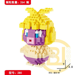 Planet Gates DIY Pokemon Blocks Small Cartoon Mini Building Block Pikachu Charizard Eevee Mewtwo Anime Assemble Action Model Dolls Toys