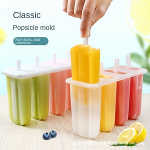 Planet Gates DIY Popsicle Mold 1pc, Popsicle Mold, 4 Cavity Home Ice Cream Mold DIY Homemade Popsicle Mold Children's Creative Ice Cream Popsicle Box, Summer Kitchen Gadgets, Kitchen Stuff, Kitchen Accessories, Home Kitchen Items
