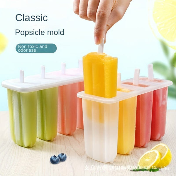 Planet Gates DIY Popsicle Mold 1pc, Popsicle Mold, 4 Cavity Home Ice Cream Mold DIY Homemade Popsicle Mold Children's Creative Ice Cream Popsicle Box, Summer Kitchen Gadgets, Kitchen Stuff, Kitchen Accessories, Home Kitchen Items