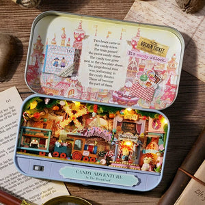 Planet Gates DIY Wood DollHouses Handmade Funny Box Theatre Miniature Box Cute Doll Houses Assemble Kits Gift Wooden Toys For Girls