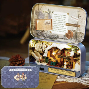 Planet Gates DIY Wood DollHouses Handmade Funny Box Theatre Miniature Box Cute Doll Houses Assemble Kits Gift Wooden Toys For Girls