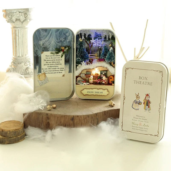 Planet Gates DIY Wood DollHouses Handmade Funny Box Theatre Miniature Box Cute Doll Houses Assemble Kits Gift Wooden Toys For Girls