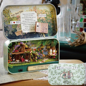 Planet Gates DIY Wood DollHouses Handmade Funny Box Theatre Miniature Box Cute Doll Houses Assemble Kits Gift Wooden Toys For Girls