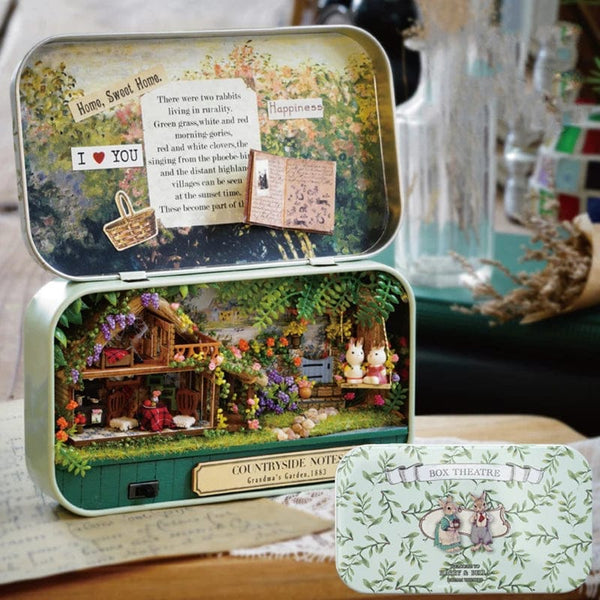 Planet Gates DIY Wood DollHouses Handmade Funny Box Theatre Miniature Box Cute Doll Houses Assemble Kits Gift Wooden Toys For Girls