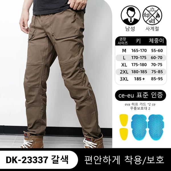 Planet Gates DK-23337 Coffee / M DUHAN Summer Breathable Motorcycle Pants Anti Drop Wear-resistant Logging Pants Male Commuting Motocross Equipment Reflective