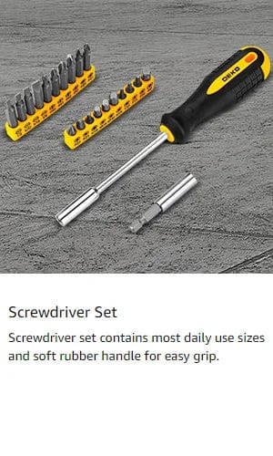 Planet Gates DKMT186-GS / United States DEKO Cordless Drill Tool Kit Set: 20V Power Drill Tool Box with Battery Electric Drill Driver