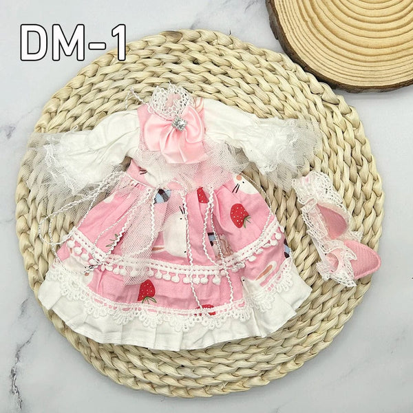 Planet Gates DM8 clothes 12inch 30cm Princess BJD Doll Full Set Clothes Girl Gift Toys With Skirt Hat Headdress Girls Dress Up DIY Toys
