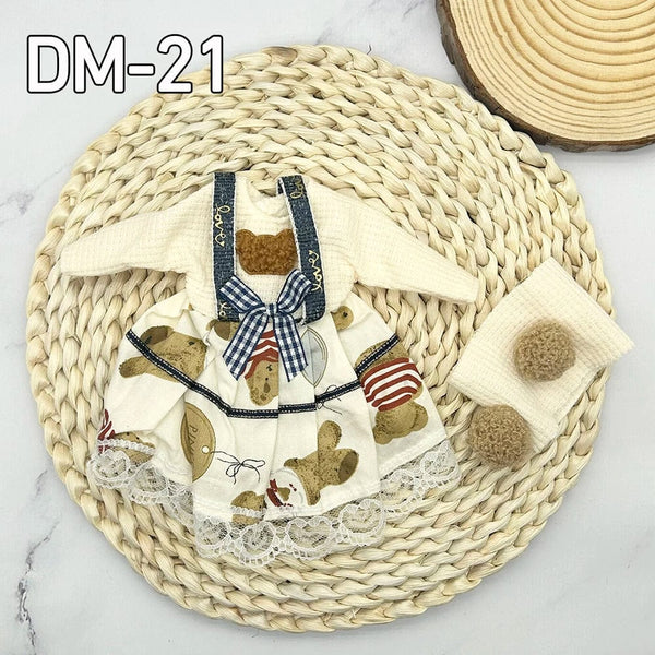Planet Gates DM8 clothes 12inch 30cm Princess BJD Doll Full Set Clothes Girl Gift Toys With Skirt Hat Headdress Girls Dress Up DIY Toys