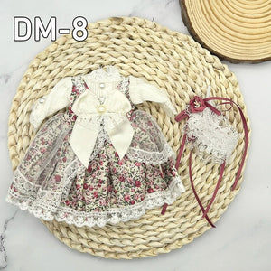 Planet Gates DM8 clothes 12inch 30cm Princess BJD Doll Full Set Clothes Girl Gift Toys With Skirt Hat Headdress Girls Dress Up DIY Toys