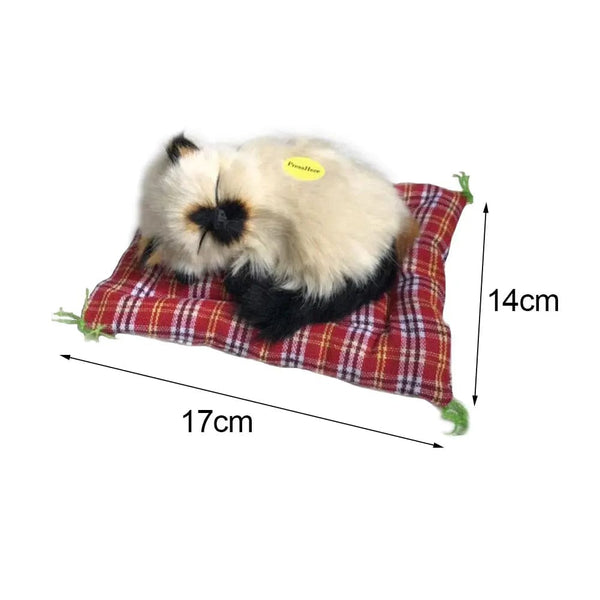 Planet Gates Dog 03 Simulation Plush Mat Cat Dog Toys Sleeping Neko Inu Stuffed Plush Pet Toy with Sound Bedroom Tabletop Car Decorations Kids Gifts