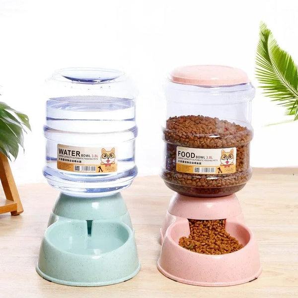 Planet Gates Dog Automatic Feeders Plastic Water Bottle Cat Bowl Feeding and Drinking Dog Water Dispenser Pet Feeding Bowl Pet Supplies