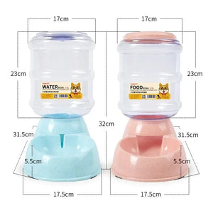 Planet Gates Dog Automatic Feeders Plastic Water Bottle Cat Bowl Feeding and Drinking Dog Water Dispenser Pet Feeding Bowl Pet Supplies