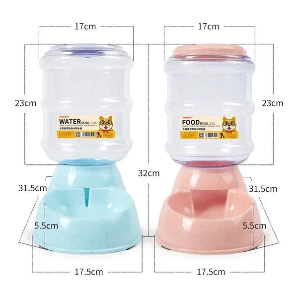 Planet Gates Dog Automatic Feeders Plastic Water Bottle Cat Bowl Feeding and Drinking Dog Water Dispenser Pet Feeding Bowl Pet Supplies